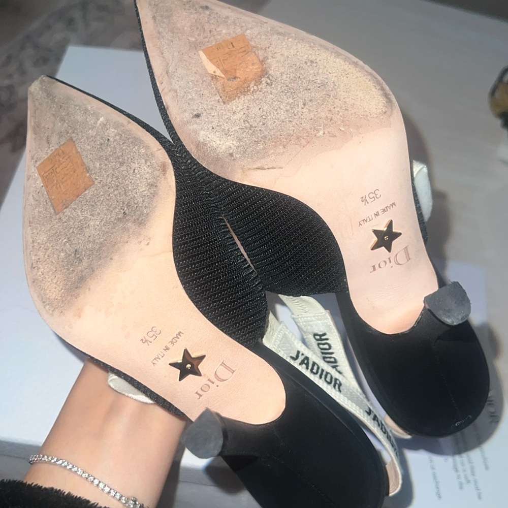 DIOR J'Adior Slingback Pump BLACK CLASSIC 5.5 - Picture 6 of 7
